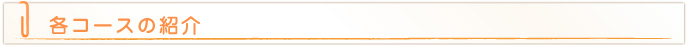 各コースの紹介